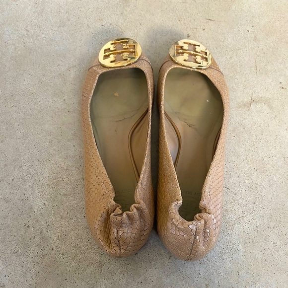 Tory Burch Tan Leather Ballet Flats - Picture 2 of 3